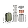 Portable Titanium Tea Set with Teacups And Mesh Cups for Outdoor Adventures