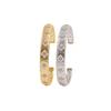 Korean Geometric Open Cuff Bracelet in Gold & Silver