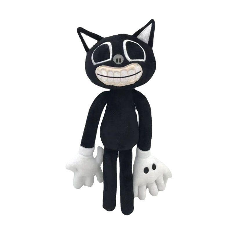 Siren Series Head Black Cat Plush Toy Big Mouth Horror Character Doll Stuffed
