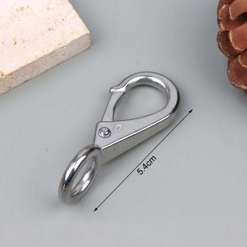 Heavy Duty Stainless Steel 304 Spring Snap Hook Rigid Loaded Fixed Eye Clip Carabiner Universal Marine Boats Clip Dock Hardware