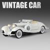 1:24 1936 Benz 500K Legierungs-Automodell Druckguss-Metallspielzeug Klassisches Fahrzeug Automodell Simulation Geräusch und Licht Sammlung Kindergeschenk