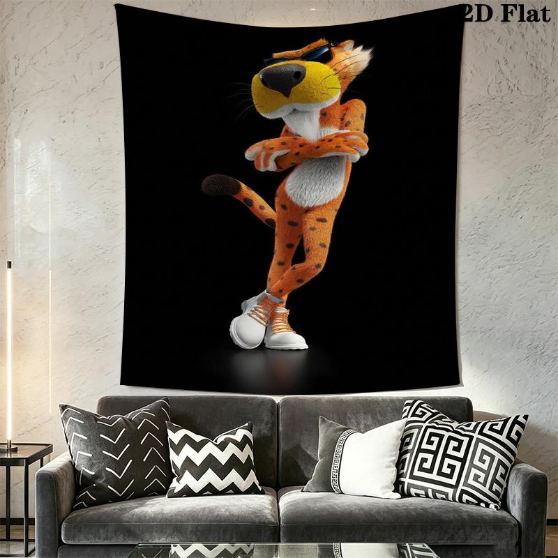 Chester Cheetah Wall Tapestry Aesthetic Wall Hanging Printed Fabric Blanket Decorative Tapestries for Bedroom Living Room Home Decor