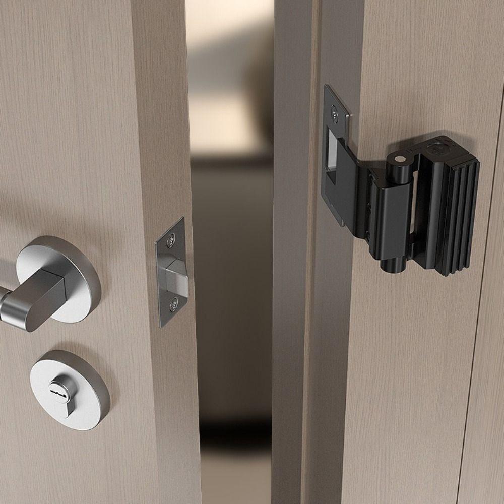 Fixed Aluminum Alloy Door Lock Reinforcement Adjustable Knob Punch-Free Anti-Theft Door Lock Heavy Duty Security Door Lock Hotel