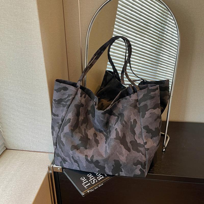 Borsa a Spalla Grande Capacità Borsa Tote Mimetica Borsa da Lavoro da Donna