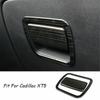 For 2016-  Cadillac XT5 Black Steel Co-Pilot Storage Box Handle Trim 2pc