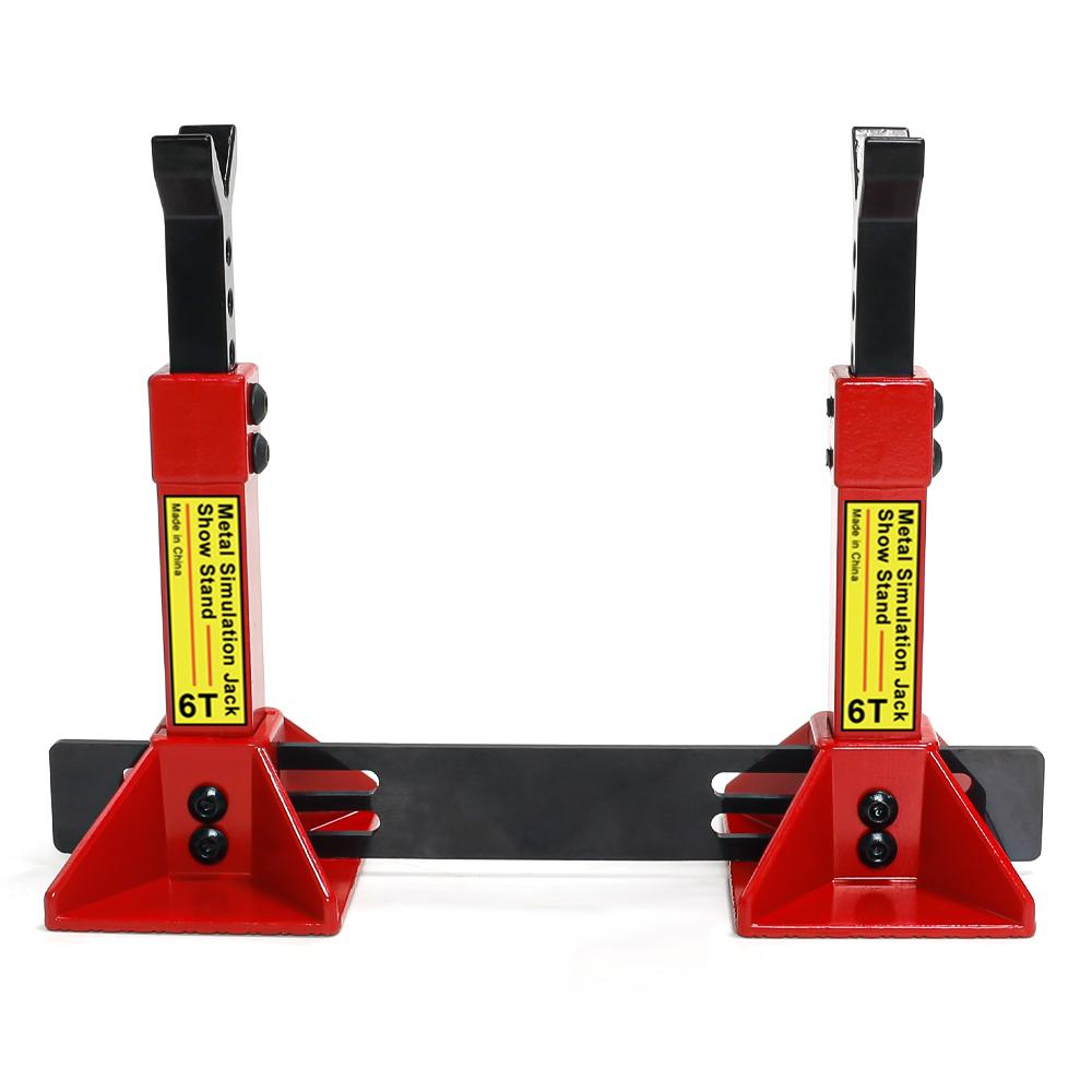 Simulation Metal Height Adjustable Jack RC Car Holder Stand Decoration for 1/8 1/10 RC Crawler Axial SCX10 Traxxas TRX4 D90