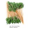 Yousheng 100 Pcs Food Picks Disposable Bamboo No Harm Cactus Shape Salad Sticks for Banquet