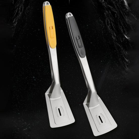 Anti-Scald Spatula Tongs Stainless Steel Food Shovel Clamp 2-in-1 Sliding