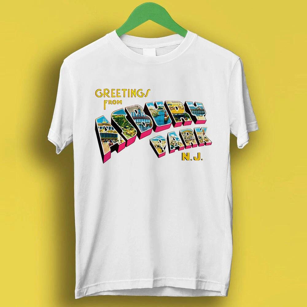 

Greetings From Asbury Park N.J. 70s Rock Retro Music Top Tee T Shirt P549 2XL