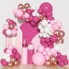 Wedding Pink Balloons Garland Pastel Pink White  Rose Gold Balloon Arch Kit Baby Shower Gender Reveal Birthday Party Decoration