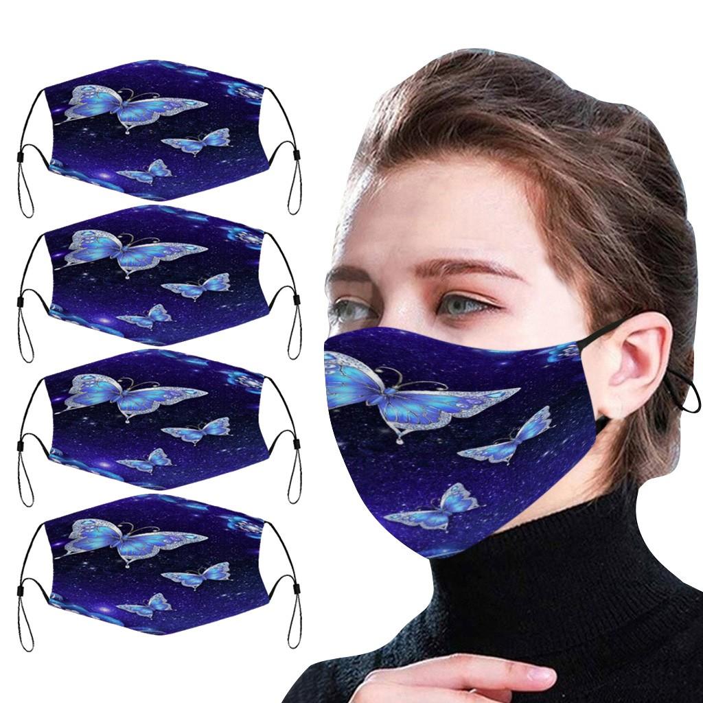 Buy [TL] Adult 4 Masks 4 Pieces PM2.5 Printed Masks Washable And ...