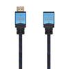 HDMI Extension Cable - AISENS - 3 M - 4K@60Hz - 18Gbps - Braided - Female To Female - Ethernet - Black/Blue - Cat 6a