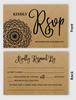 Inkdotpot 50 Blank RSVP Postcards Floral Kraft Rustic Print 4"X6" Response Cards,RSVP Reply Card For Wedding,Bridal Shower,Baby