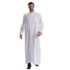Abito lungo da uomo con colletto alla coreana, manica lunga, vestaglia, stile etnico, costume nazionale tradizionale cinese, outerwear ampio e casual