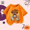 Children's Halloween T-shirt, Children's Halloween Costume, with a Unique Labubu Print Girl Round Neck Short Sleeved Top