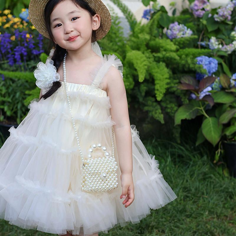 Adorable Fashionable Pearl Bag For Kids Modern Shoulder Purse With Breathable Fabric