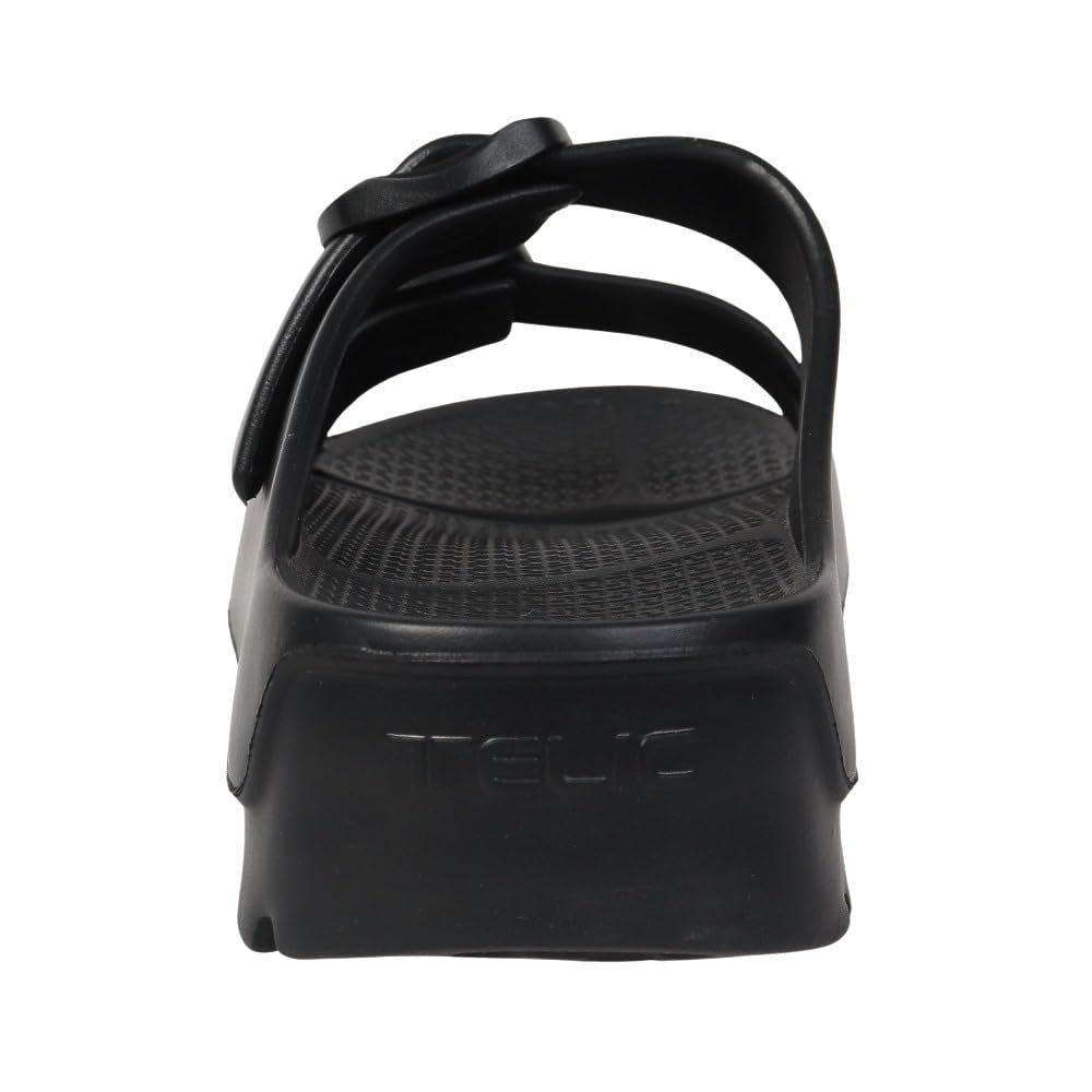 Authentic Recovery Sandals Buckle Slide Sandals with Arch Shock Thick Sports Comfort TELICTelic W-BUCKLE2 Cushioning, Support, Absorption, Sole,