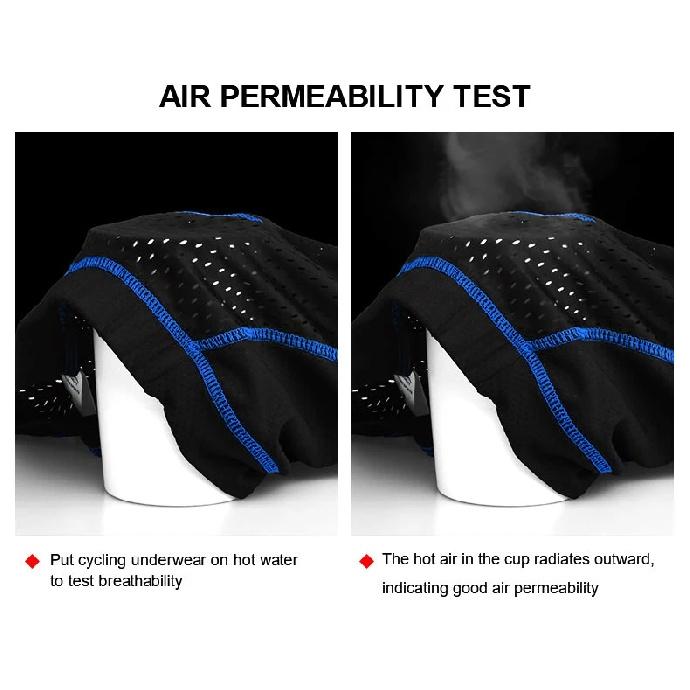X-TIGER Herren Radunterwäsche Shorts 5D Gepolstertes Gel MTB Radhose Anti-Rutsch Beinabschluss Atmungsaktives Netz Radunterwäsche