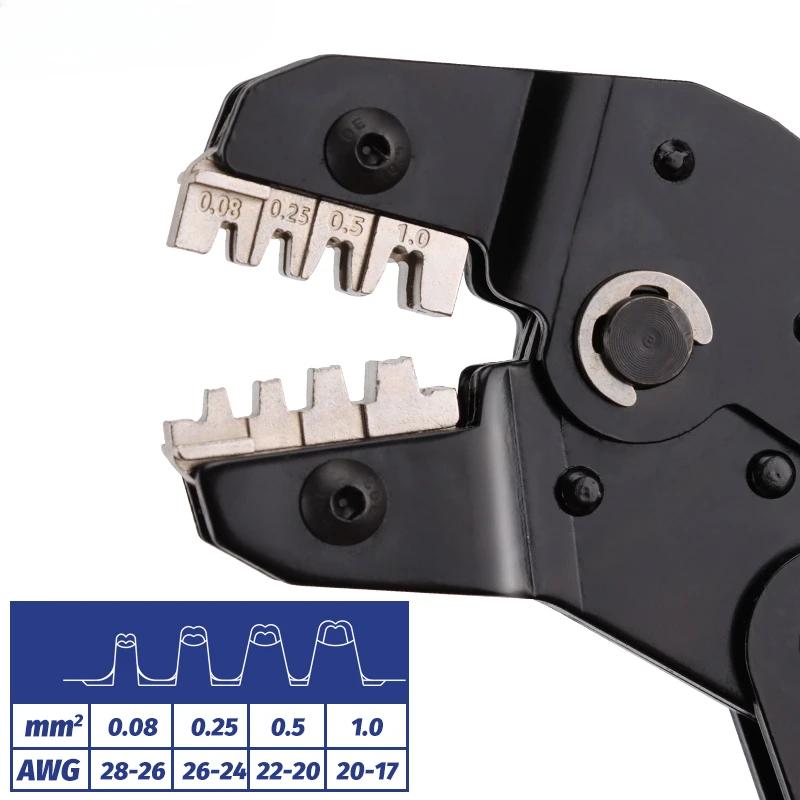 ZEXEF Crimping Tools PH2.0/XH2.54/2.8/3.0/3.96/KF2510/JST Terminal SN-2549S 0.08-1.0mm²/AWG28-18  Wire Ratcheting Pliers YEFYM