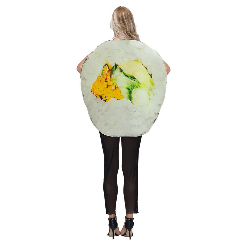 

Sushi cosplay costumes, adult party prank costumes One size fits all adults білий