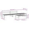VidaXL Salon de Jardin 4 pcs, Banc avec Dossier, Ensemble de Meubles avec Table Basse Patio Terrasse, Rustique, Blanc Bois 3186593