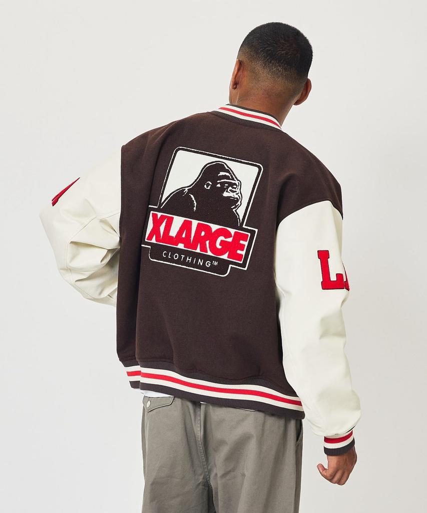 Extra Large OG Logo Varsity Brown Jacket, Men's,
