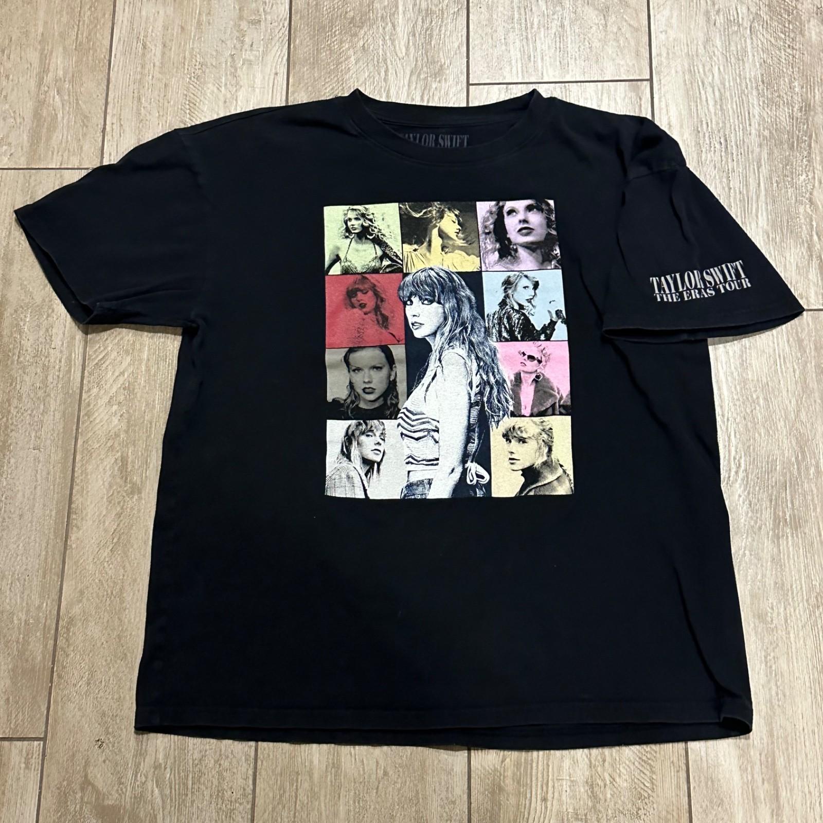 Taylor Swift The Eras Tour Official Concert T-Shirt Black Size Large 2023 Unisex T-Shirt M