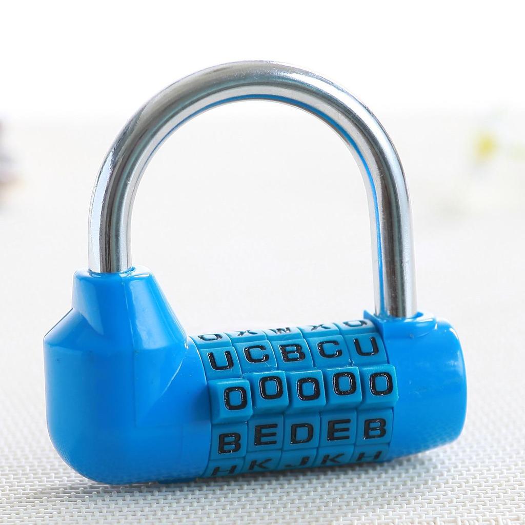 5-Digit U-Shaped Combination Padlock for Gym, Door, Suitcase, and Cabinet