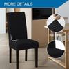 1/2/3/4/5/6Pcs Silk Chair Cover Dining Room Seat Restaurant Weddings Banquet El Elastic Flexible Stretch Spandex Chair Cover