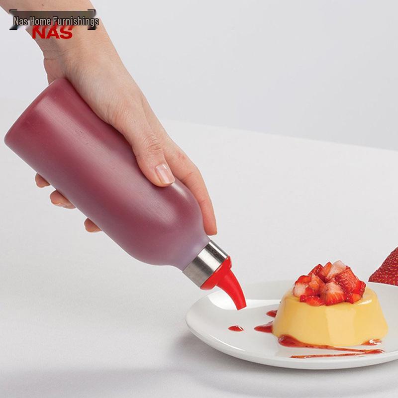 

Japanese-Style Tomato Sauce Squeeze Bottle with Lid - Kitchen Seasoning Tool Set Orange