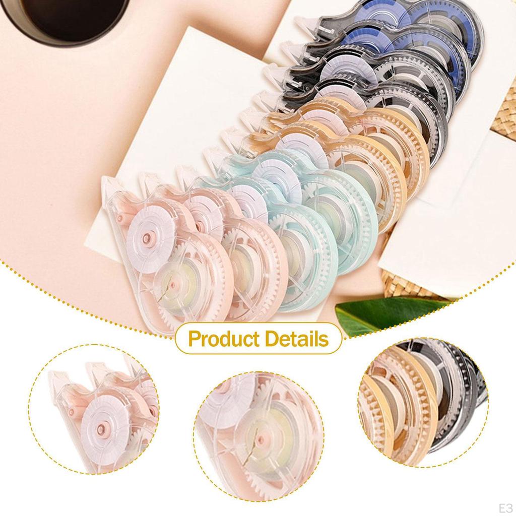 10Pcs Correction Tape with Dispenser Easy To Use Roller Pocket Eraser