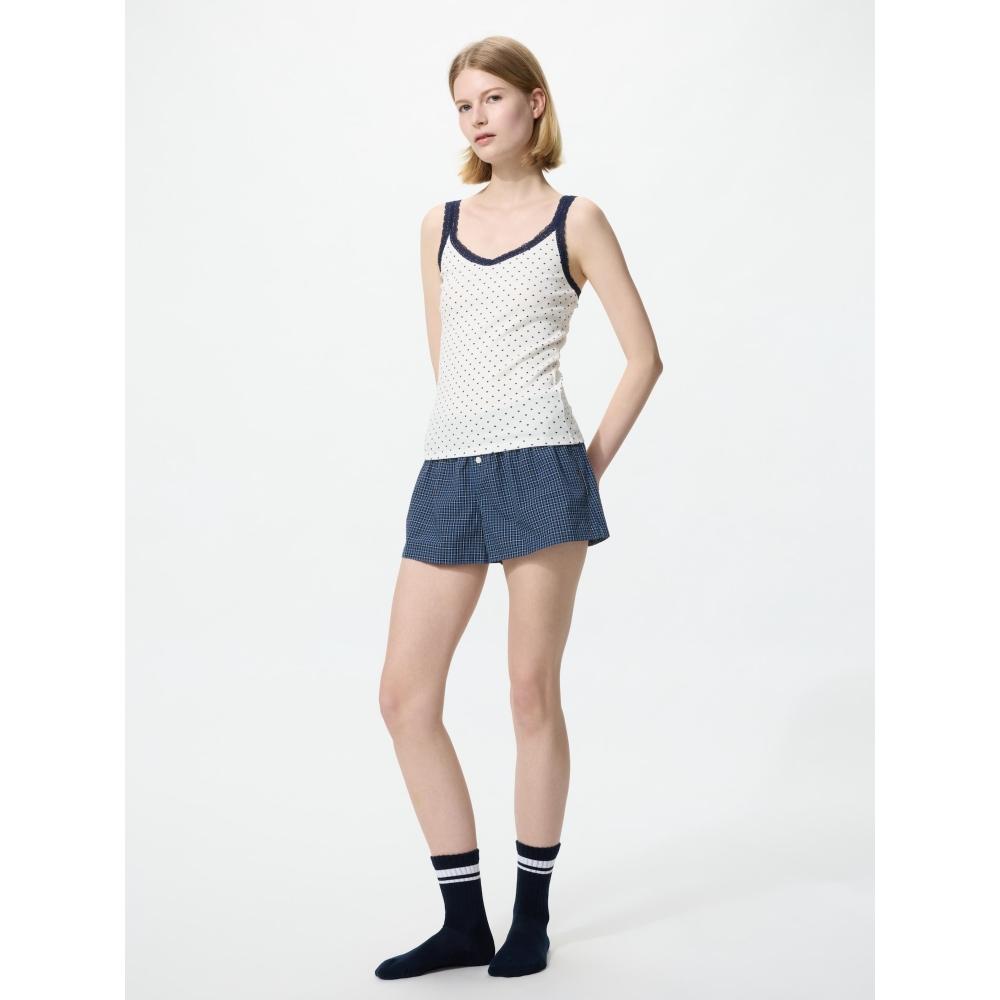 Uniqlo Japan Rib Lace V Neck Camisole