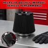 Clamp-on Air Intake Filter, 3/3.5/4 Inch High Flow Vehicle Engine Air Filters Replacement, Washable & Reusable Round Tapered Cone Filters for Cars