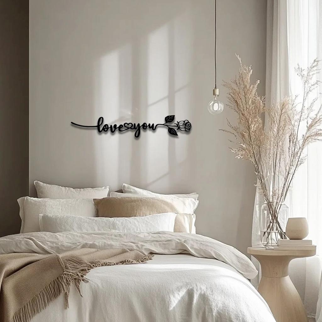 1Pc Iron Wall Art, Romantic Valentine's Day Decoration, Suitable for Bedroom and Living Room, Ideal Gift for n, Wall Decoration.