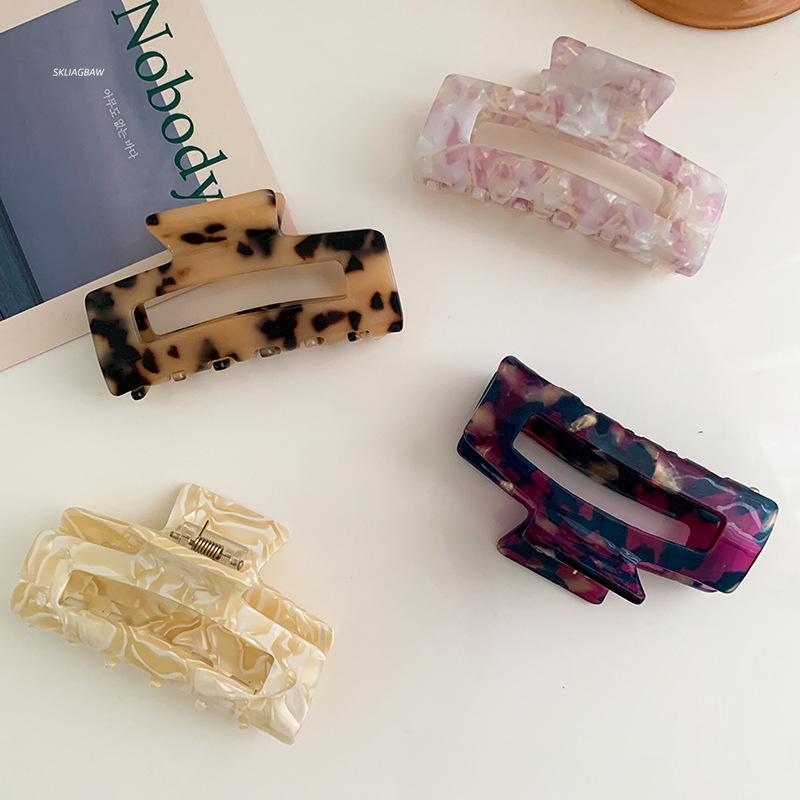Vintage Claw Clip Women Hair Clips Leopard Pattern Marbling Hair Barrettes Crab for Hair Girls Hair Claw Hair Accessories New