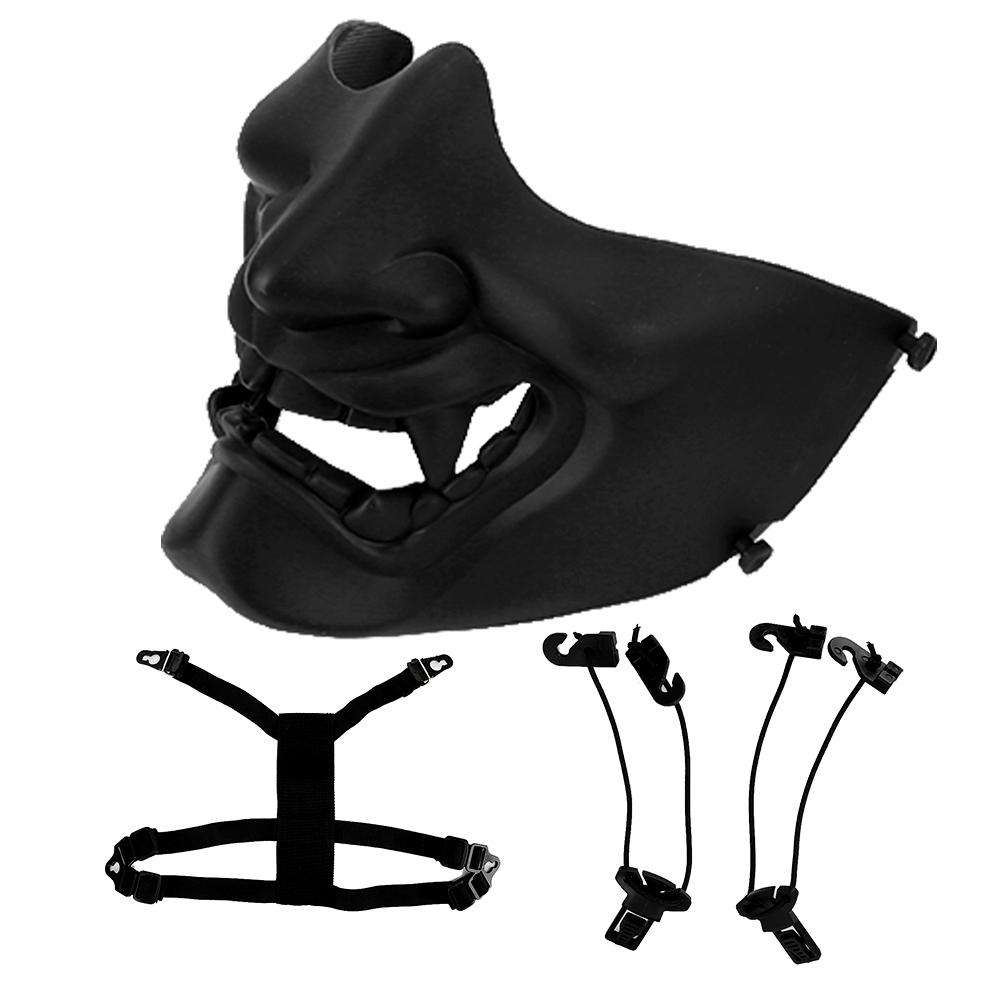 

Маска на пів обличчя Тактика Камуфляж Ударостійкий Захист для Гри на виживання Косплей(Білий) чорний