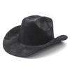 Cracked Light Board Top Western Cowboy Hat Festival Stage Performance Top Hat Trendy Jazz Hat