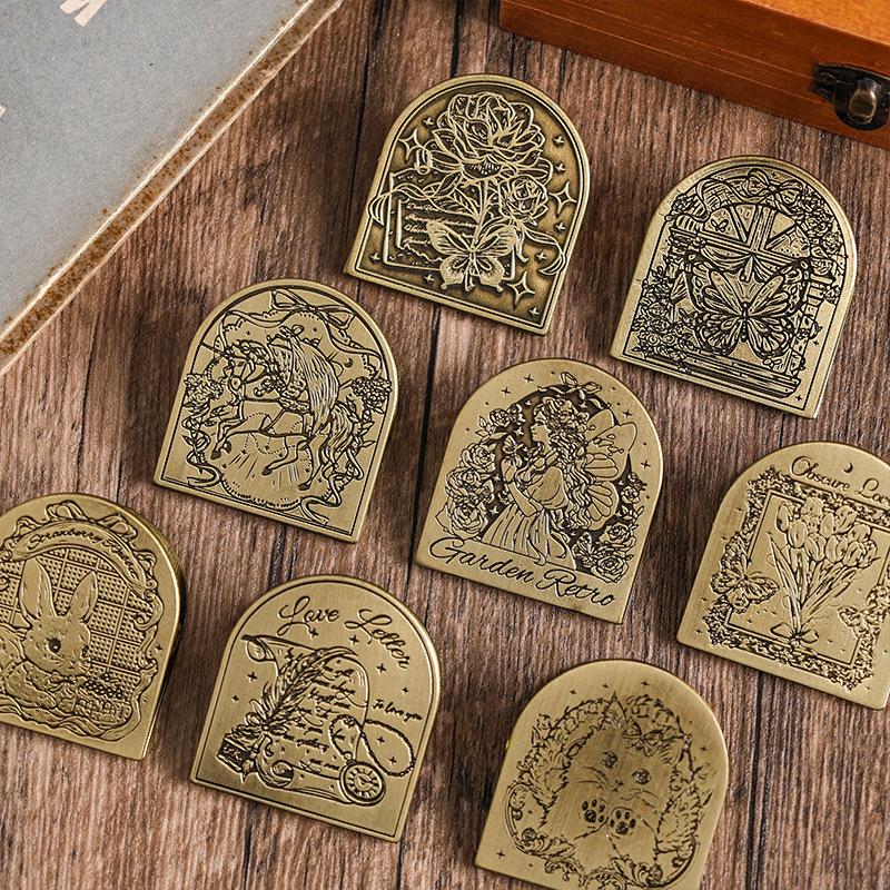 Metal Clip 8 Styles Long Tail, Vintage Ledger Bill Clip for Scrapbooking Handmade Diary Album Material