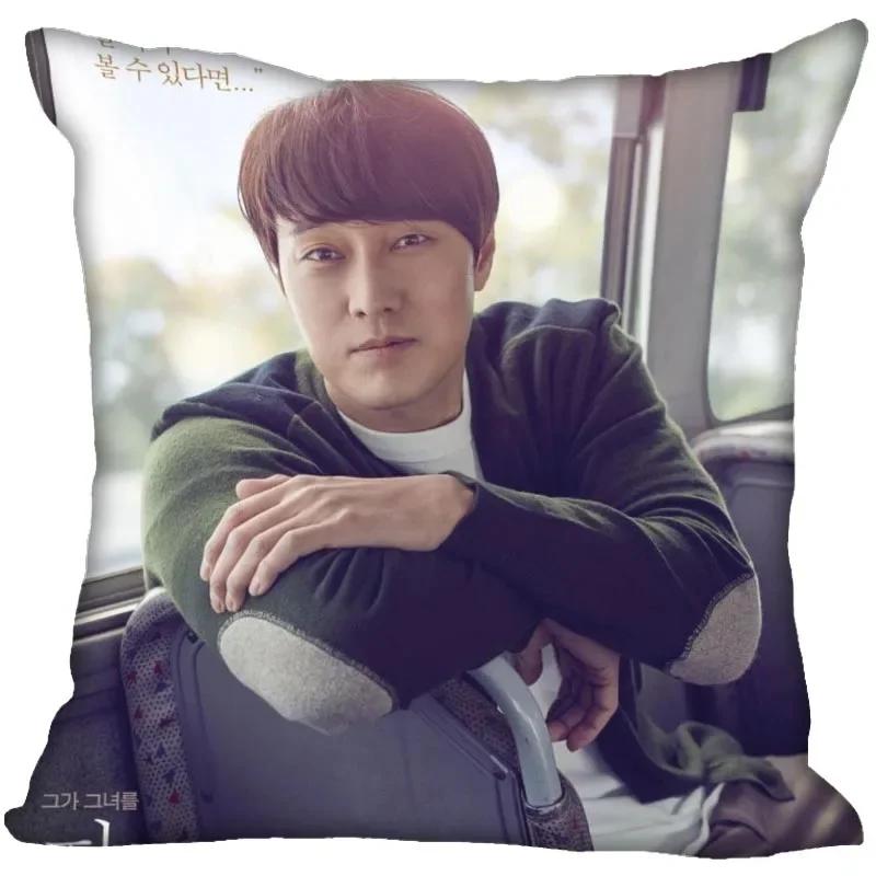 New So Ji Sub KPOP Boy Pillow Cover Bedroom Home Decorative Pillowcase Square Zipper Pillow Cases Satin Soft No Fade 0824