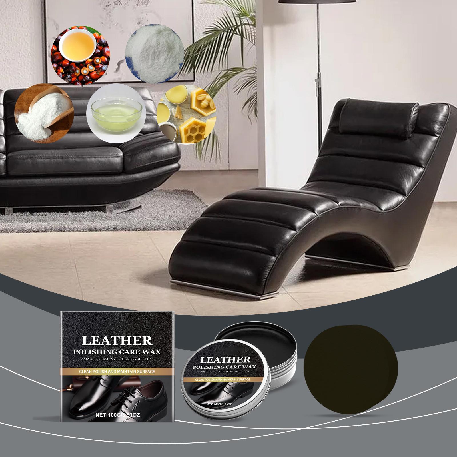 Leather Polishing And Care Wax, Aging, Brightening, Cleaning And Degreasing Leather Wax. One Size