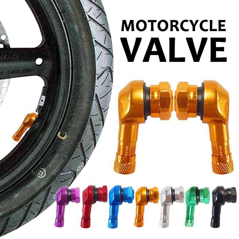 1Pc 90 Degree Cnc Motorcycle Tire Valve Stems 17Mm Universal Cnc Aluminum Tubeless Valve Stems 10 Color Valve Caps