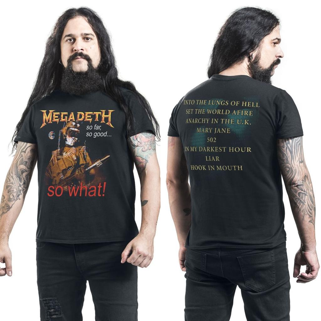 Hot Megadeth Graphic T-shirt Unisex Summer Short Sleeve Fashion Brand Tee Luxury Casual Vintage Tees