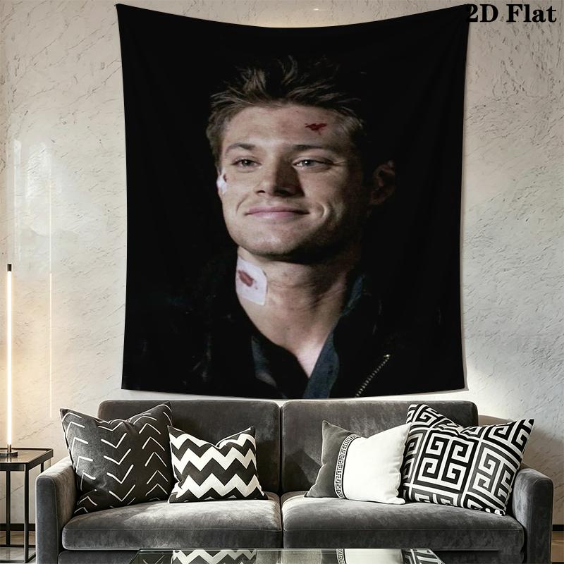 Dean Winchester Wall Tapestry Aesthetic Wall Hanging Printed Fabric Blanket Decorative Tapestries for Bedroom Living Room Home Decor