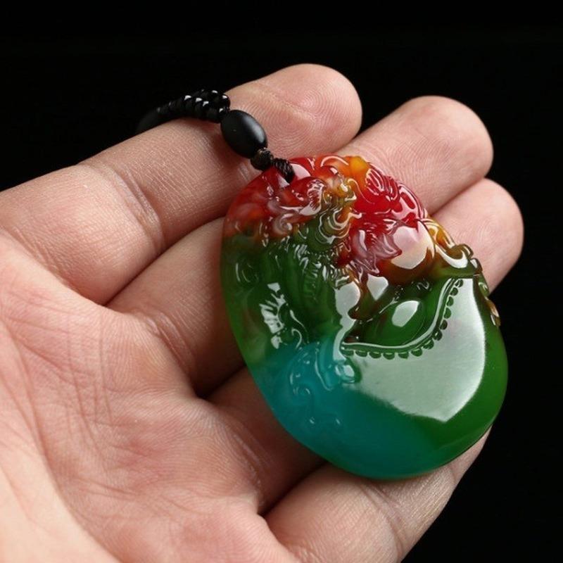 WOkismx New Natural Gobi Chicken Blood Jade Necklace Men and Women Gold Silk Jade Peace Buckle Jade Pendant Jade Brand Sweater Chain Clavicle Chain Jewelry Gifts WOkismx New Natural Gobi Chicken Blood Jade Necklace Men and Women Gold Silk Jade Peace Buckle Jade Pendant Jade Brand Sweater Chain Clavicle Chain Jewelry Gifts