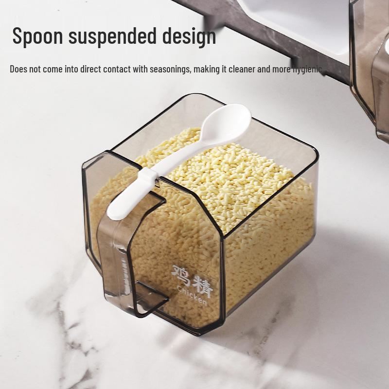 Väggmonterat kökskryddställset med krydd- och saltburkar