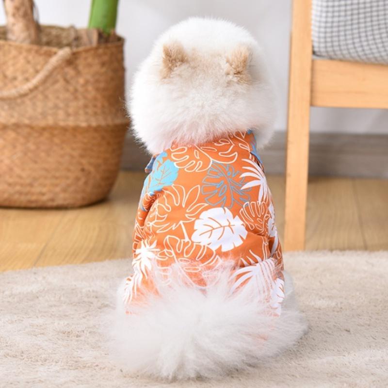 Summer Dog Clothes Hawaiian Style Pet Beach Dog Shirts Fashion Puppy Vest Coconut Print Cat Shirt Chihuahua Yorkies Pet Clothes