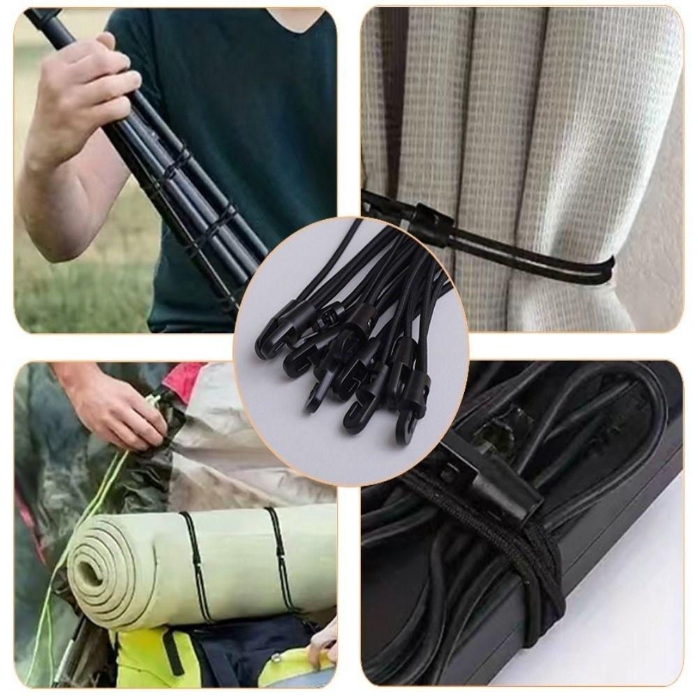 5pcs Diameter 4mm Elastic Luggage Rope Mini Luggage Elastic Rope High Quality Camping Car Tether