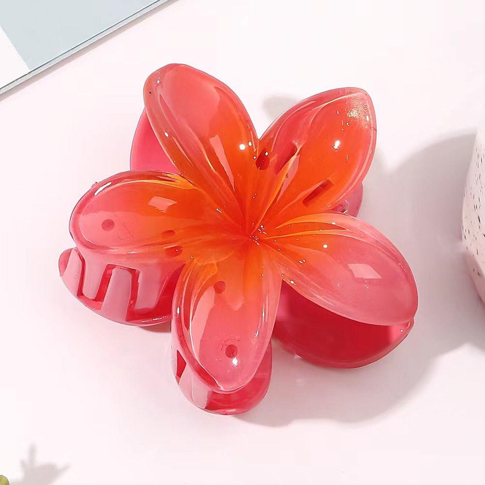 Plumeria Flower Shape Hairpins Bohemian Styling Hair Clip Colorful Hair Claw  Girls