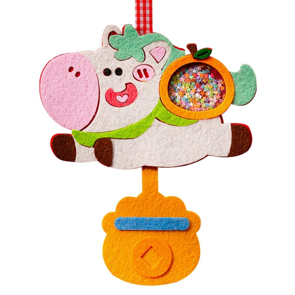 Cartoon Horse Year Decoration Exquisite Traditional Spring Festival Pendants DIY Blessing Children Handmade Shake Ornament