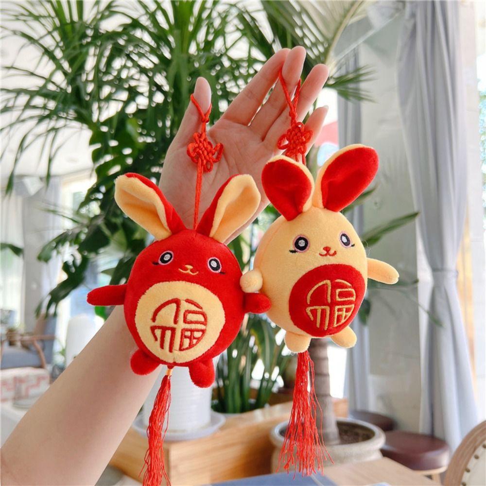 Zodiac Rabbit Plush Toys Natal Year Auspicious Doll Year Of The Rabbit Mascot Rabbit Plush Pendant